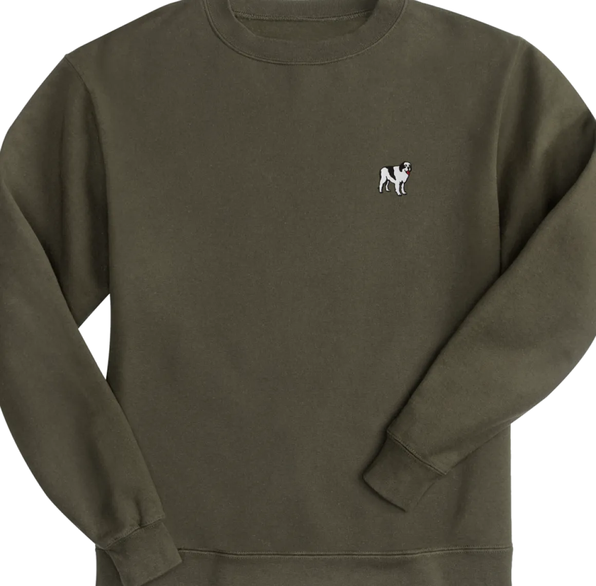 Big Dogs French Terry Fleece Embroidered Crew